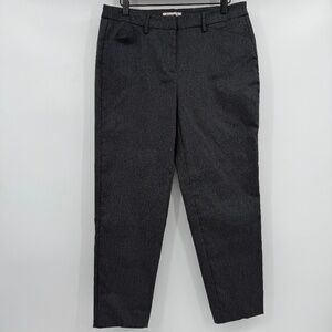 Nanette Lepore Pants Women 8 Gray Flat Front Slacks Trousers Stretch Office